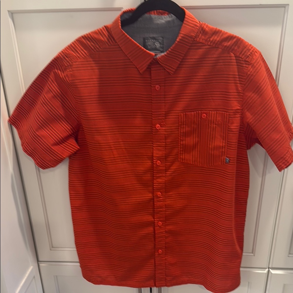 Mountain Hardwear Men's Orange Striped Shirt (L)
